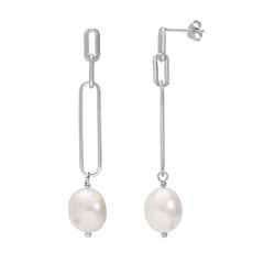 Orecchini in argento con Perla d'Acqua Dolce Bianca