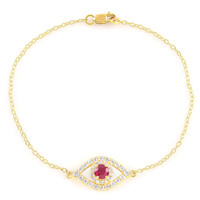 Bracciale in argento con Rubino del Madagascar