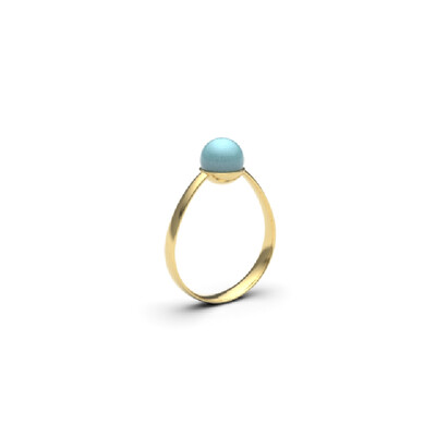 Anello in argento con Larimar