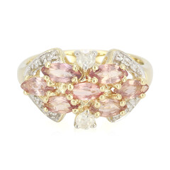 Anello in oro con Zaffiro Padparadscha (non riscaldato)