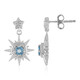 Orecchini in argento con Topazio Blu Svizzero