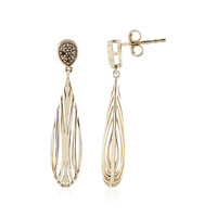 Orecchini in oro con Diamante Champagne I1 (Ornaments by de Melo)