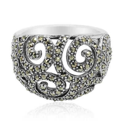 Anello in argento con Marcassite