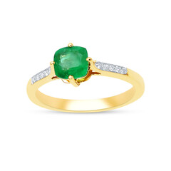 Anello in oro con Smeraldo Zambia