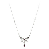 Collana in argento con Rodolite