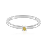 Anello in argento con Diamante Giallo I3