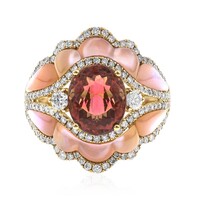 Anello in oro con Tormalina Neon del Congo (CIRARI)