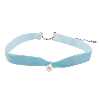 Collana in argento con Perla d'Acqua Dolce Bianca