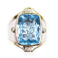 Anello in argento con Topazio Blu Cielo (Dallas Prince Designs)