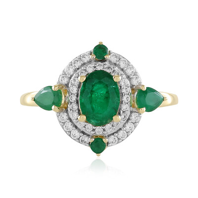 Anello in oro con Smeraldo Zambia
