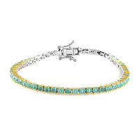 Bracciale in argento con Fluoroapatite Verde (Gems en Vogue)