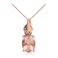 Collana in oro con Morganite AAA