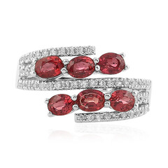Anello in argento con Zaffiro Tramonto