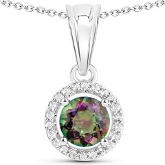 Collana in argento con Quarzo Mistico