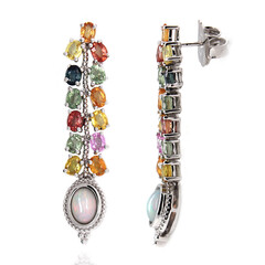 Orecchini in argento con Opale di Welo (Dallas Prince Designs)
