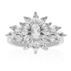 Anello in argento con Topazio Bianco