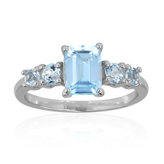 Anello in argento con Topazio Blu Cielo