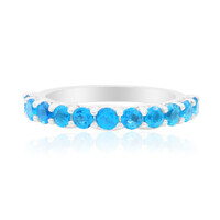 Anello in argento con Apatite Blu Neon