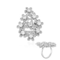 Anello in argento con Topazio Bianco