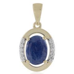 Ciondolo in oro con Zaffiro Blu
