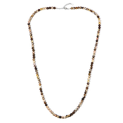Collana in argento con Diaspro Zebrato Rosso