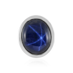 Ciondolo in argento con Zaffiro Stellato Blu
