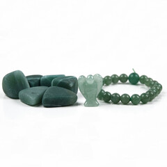 Set bracciale, gemme per l'acqua e statuina con Avventurina - Recupero & Rigenerazione (Lapis Vitalis)