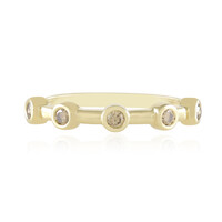 Anello in oro con Diamante Champagne SI1