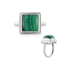 Anello in argento con Malachite