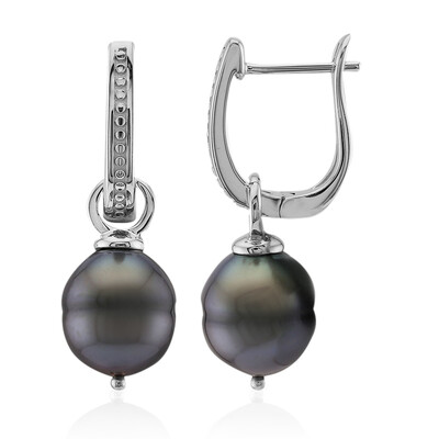 Orecchini in argento con Perla Tahitiana (TPC)