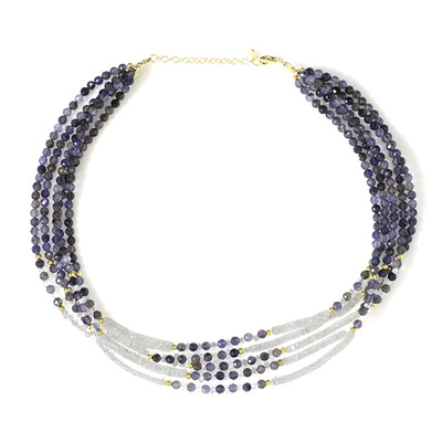 Collana in argento con Ematite Dorata (Riya)