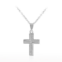 Collana in argento con Diamante I3 (I)