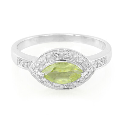 Anello in argento con Peridoto Manchuria