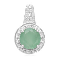 Ciondolo in argento con Calcedonio Verde