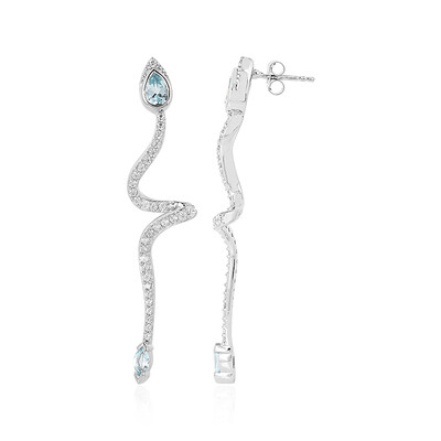 Orecchini in argento con Topazio Blu Cielo
