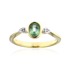 Anello in oro con Cianite Menta (CUSTODANA)