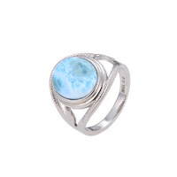 Anello in argento con Larimar