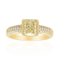 Anello in oro con Diamante Giallo SI2 (de Melo)