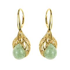 Orecchini in argento con Quarzo Verde
