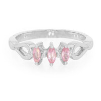 Anello da uomo in argento con Zaffiro Ceylon Rosa