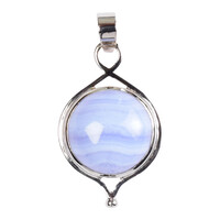 Ciondolo in argento con Calcedonio Blu
