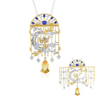Collana in argento con Citrino (Gems en Vogue)