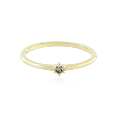 Anello in oro con Diamante Champagne I2