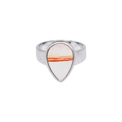 Anello in argento con Diaspro del tramonto