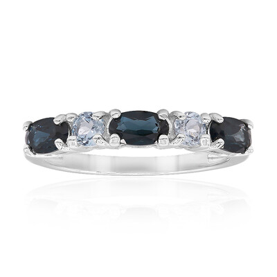 Anello in argento con Topazio Blu Londra