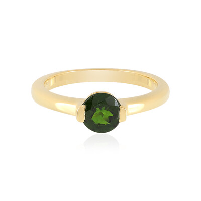 Anello in argento con Diopside Russo