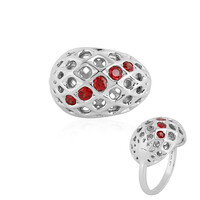 Anello in argento con Rubino Tanzania (SAELOCANA)