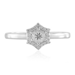 Anello in argento con Zaffiro Bianco