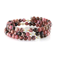 Bracciale in acciaio con Rodonite (Riya)