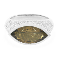 Anello in argento con Quarzo Fumè